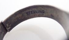 Vintage Navajo Fred Harvey Era Thunderbird Stamped Sterling Band Ring Sz 10.5 - Additional view 5