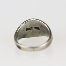 Old 1930's Fred Harvey Sterling Silver Thunderbird Whirling Log Ring Sz 3.5 - Additional view 2