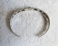 Navajo Indian Sterling Silver & Turquoise Fred Harvey Era Whirling Logs Bracelet - Additional view 6