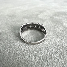 Vintage Fred Harvey Era Snake Eyes Turquoise Row Ring Sterling Silver Size 4.9 - Additional view 5