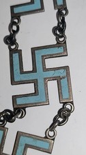 True Early Fred Harvey Era Sterling & Coin Silver Whirling Logs Pendant  - Additional view 11