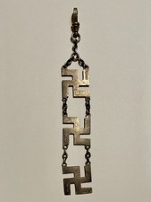 True Early Fred Harvey Era Sterling & Coin Silver Whirling Logs Pendant  - Additional view 3