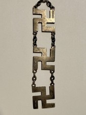 True Early Fred Harvey Era Sterling & Coin Silver Whirling Logs Pendant  - Additional view 4