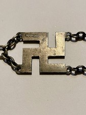 True Early Fred Harvey Era Sterling & Coin Silver Whirling Logs Pendant  - Additional view 5