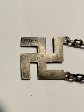 True Early Fred Harvey Era Sterling & Coin Silver Whirling Logs Pendant  - Additional view 7