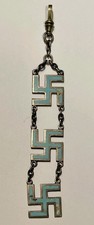 True Early Fred Harvey Era Sterling & Coin Silver Whirling Logs Pendant
