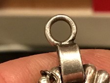 Early Fred Harvey Era Navajo Sterling Silver Concha Bracelet w/paperclip chain - Additional view 22