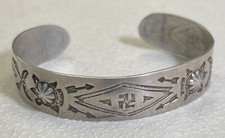 1930s Fred Harvey Era Sterling Whirling Log Cuff Bracelet…TJ1037 - Additional view 1