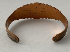 Vintage 1940s Fred Harvey Era Copper Stamped Arrow Concho Cuff Bracelet - Additional view 4