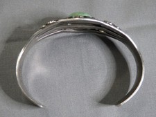Fred Harvey Era NAVAJO Maisels CARICO LAKE TURQUOISE Sterling Silver 43g CUFF - Additional view 11