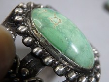 Fred Harvey Era NAVAJO Maisels CARICO LAKE TURQUOISE Sterling Silver 43g CUFF - Additional view 5