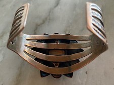 Vintage Fred Harvey Era Copper And Turquoise Bracelet - Additional view 5