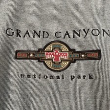 Vintage 90s Fred Harvey Grand Canyon Sweatshirt Mens Medium Ribbed Embroidered - Additional view 2