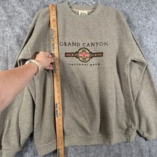 Vintage 90s Fred Harvey Grand Canyon Sweatshirt Mens Medium Ribbed Embroidered - Additional view 5