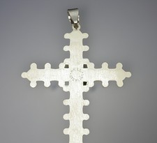 Fred Harvey Era, Bell Trading Co Sterling Silver 925 Turquoise Cross Pdnt. 2.75” - Additional view 4