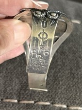 Vintage Fred Harvey Era Bell Sterling 925 Turquoise Ornate Cuff Bracelet - Additional view 19