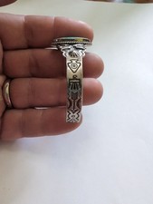 Signed JP Vtg THUNDERBIRDS Navajo Sterling Silver Turquoise BRACELET Fred Harvey - Additional view 2