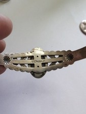 Signed JP Vtg THUNDERBIRDS Navajo Sterling Silver Turquoise BRACELET Fred Harvey - Additional view 4