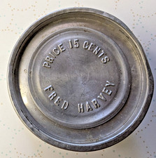 Vintage Fred Harvey collapsible drinking cup, aluminum. railroadiana, Western - Additional view 1