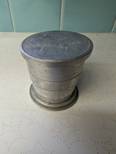 Vintage Fred Harvey collapsible drinking cup, aluminum. railroadiana, Western - Additional view 3