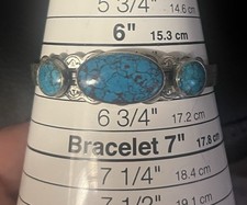 Native American Fred Harvey Era Spiderweb BISBEE TURQUOISE Bracelet - Additional view 3