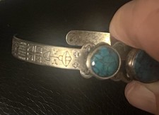 Native American Fred Harvey Era Spiderweb BISBEE TURQUOISE Bracelet - Additional view 8