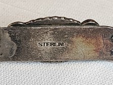 NAVAJO Fred Harvey Era, Sterling Silver Bracelet, Green Cerillo Turquoise NICE! - Additional view 11