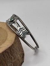 VTG Fred Harvey Era Sterling Silver Turquoise Whirling Log Arrow Cuff Bracelet - Additional view 5