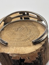 VTG Fred Harvey Era Sterling Silver Turquoise Whirling Log Arrow Cuff Bracelet - Additional view 7