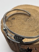 VTG Fred Harvey Era Sterling Silver Turquoise Whirling Log Arrow Cuff Bracelet - Additional view 9