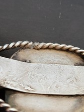 Old Vintage FRED HARVEY ERA Navajo Turquoise Sterling LARGE Bracelet READ - Additional view 3
