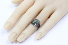 VINTAGE FRED HARVEY ERA NAVAJO WHIRLING LOG STERLING SILVER TURQUOISE 4.25 RING - Additional view 3