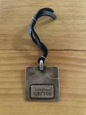 Navajo Silversmith Lyndon Tsosie Sterling Silver Fred Harvey style stamp Charm - Additional view 1