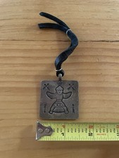 Navajo Silversmith Lyndon Tsosie Sterling Silver Fred Harvey style stamp Charm - Additional view 2