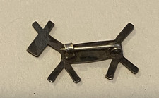 Fred Harvey Era Old Pawn Hand Stamped Ingot Silver Native Navajo Horse Dog Pin - Additional view 4