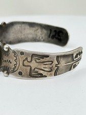 Navajo Native American Fred Harvey Era Turquoise Sterling Silver Cuff Bracelet - Additional view 10