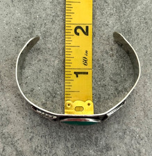 Vintage FRED HARVEY ERA Navajo Turquoise Thunderbird Sterling Bracelet 6.75 in - Additional view 13