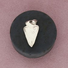fred harvey era sterling silver vintage stamped turquoise arrowhead pendant - Additional view 1