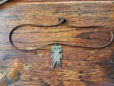 VINTAGE OLD FRED HARVEY ERA NAVAJO STERLING STAMPED KACHINA DANCER PENDANT  - Additional view 7