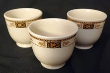 Fred Harvey Webster Syracuse 3 Custard Cups El Tovar Santa Fe Railroad China