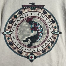 Vintage Fred Harvey Grand Canyon Beige Short Sleeve T-Shirt Mens Large - Additional view 1