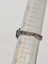 VTG Fred Harvey Era Native American Sterling Silver Green Stone Petit Point Ring - Additional view 5