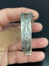 Fred Harvey Era VTG Native American Sterling Silver .925 Turquoise Cuff Bracelet - Additional view 3