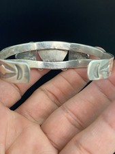 Fred Harvey Era VTG Native American Sterling Silver .925 Turquoise Cuff Bracelet - Additional view 8