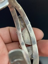 Fred Harvey Era VTG Native American Sterling Silver .925 Turquoise Cuff Bracelet - Additional view 9