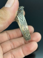 Fred Harvey Era Native American Sterling Silver Turquoise Kachina Cuff Bracelet - Additional view 6
