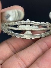 Fred Harvey Era Native American Sterling Silver Turquoise Kachina Cuff Bracelet - Additional view 9