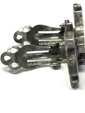 Zuni THUNDERBIRD Inlayed Earrings STERLING SILVER Fred Harvey Era Clip 1926 Pat - Additional view 6