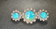 Antique Fred Harvey Era Turquoise Silver Brooch - Additional view 1