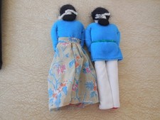 Fred Harvey Pair of Handmade  Navajo Dolls with Artist Tag Isabelle Jim. - Additional view 2